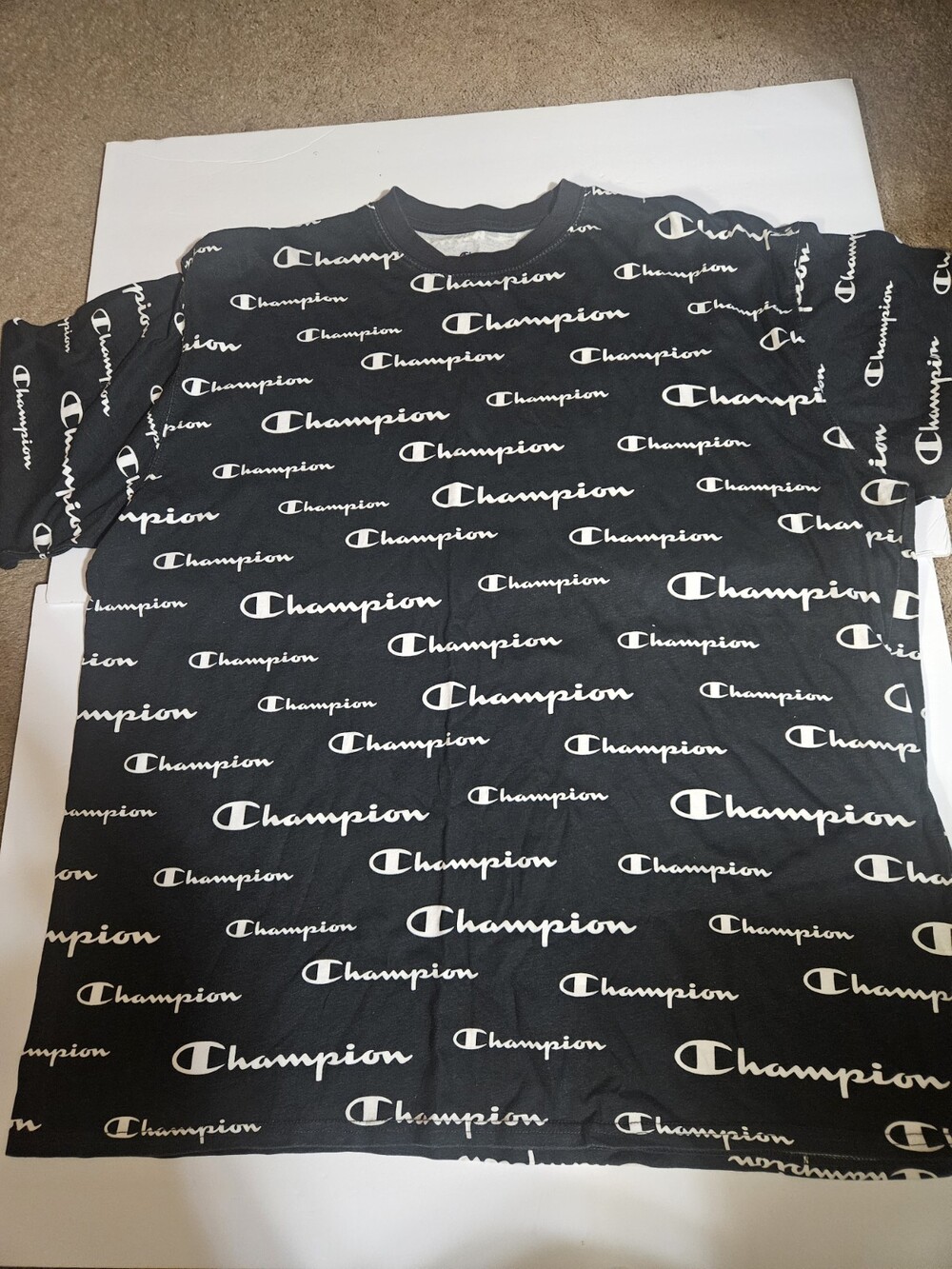 Champion All Over Print Script Tee Mens 2xl